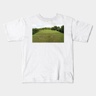 Arial Soccer Field Photo from Drone Kids T-Shirt